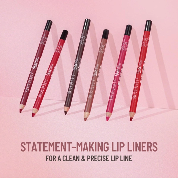 Swiss Beauty Dark Chocolate Shade Bold Matt Lip Liner | Fuller lip effect | Long-lasting & Creamy Formula | Lightweight | Easy to blend & Matte Finish