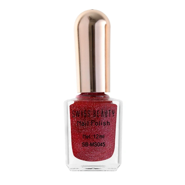 Swiss Beauty Glitter Nail Polish 12ml | Bold Glitter Finish | Long-Lasting Color | Sparkle for Nails | Shade - 13