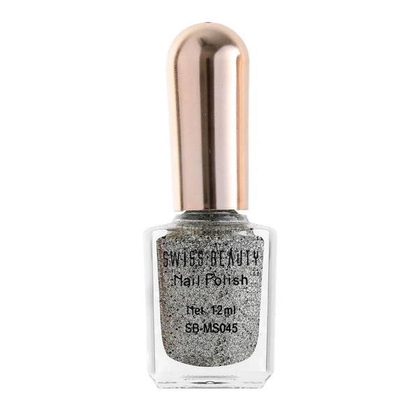 Swiss Beauty Glitter Nail Polish 12ml | Bold Glitter | Long-Lasting Formula | Chip-Resistant Formula | Sparkle for Nails | Shade - 16