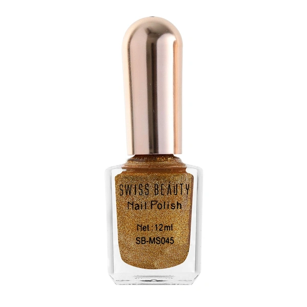 Swiss Beauty Glitter Nail Polish 12ml | Glitter-Filled | Long-Lasting Formula | Chip-Resistant Finish | Sparkle for Nails | Shade - 20