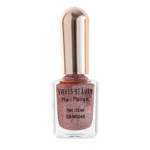 Swiss Beauty Glitter Nail Polish 12ml | High-Shine | Long-Lasting | Sparkle for Nails |  Shade 07