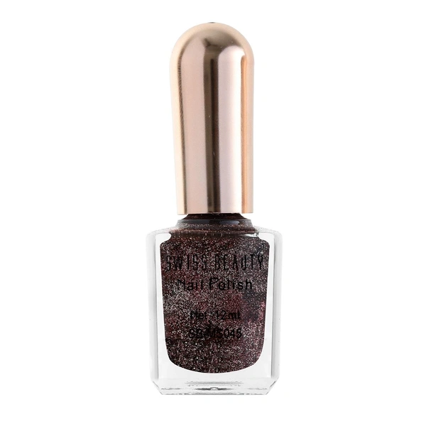 Swiss Beauty Glitter Nail Polish 12ml | Long-Lasting Color | Sparkle for Nails| Dazzling Glitter | Shade - 19