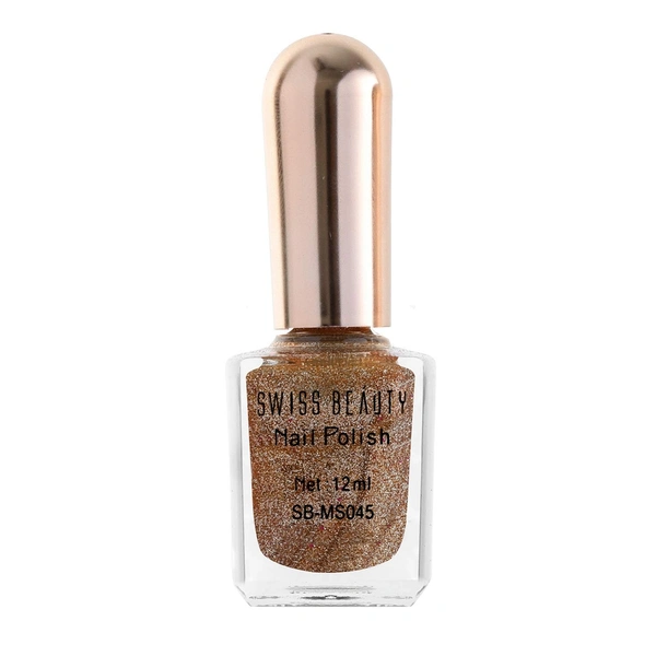 Swiss Beauty Glitter Nail Polish 12ml | Shimmery Glitter Finish | Long-Lasting Wear | Sparkle for Nails | Shade -14