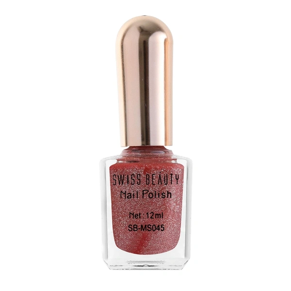 Swiss Beauty Glitter Nail Polish 12ml | Stunning Sparkle | Long-Lasting Formula | Sparkle for Nails | Shade -15