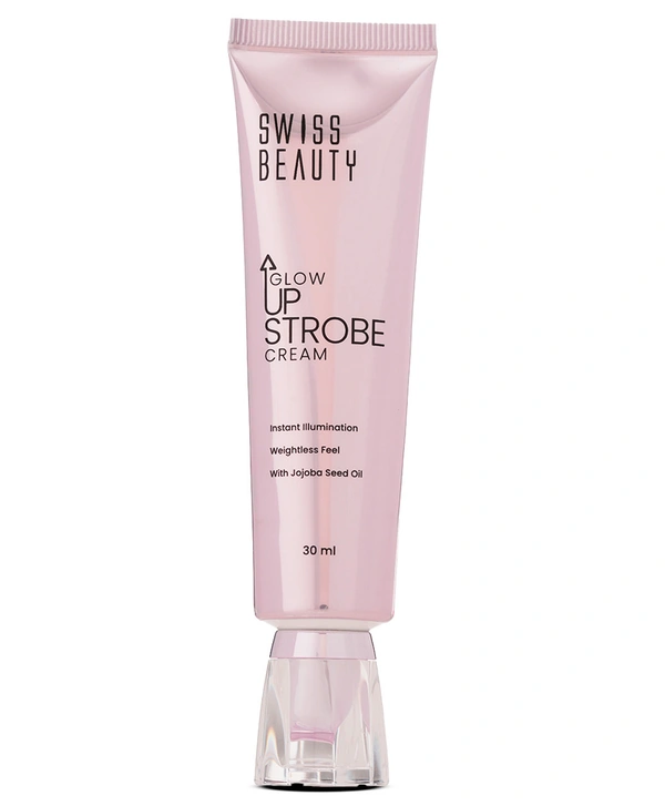 Swiss Beauty Glow Up Strobe Cream 01 Pink Twilight | Dewy Hydrating Illuminating Cream for Radiant Glow | Lightweight, Blendable Highlighting Base for Instant Luminosity