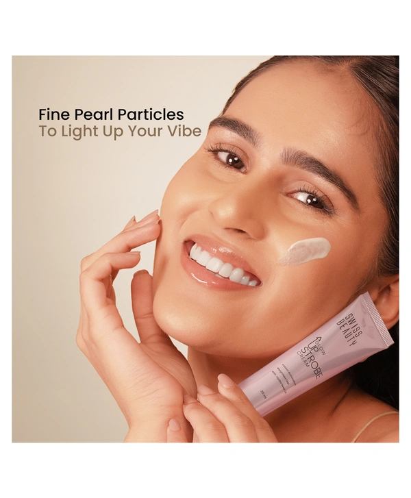 Swiss Beauty Glow Up Strobe Cream 01 Pink Twilight | Dewy Hydrating Illuminating Cream for Radiant Glow | Lightweight, Blendable Highlighting Base for Instant Luminosity