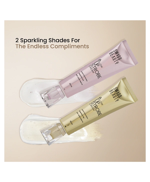 Swiss Beauty Glow Up Strobe Cream 02 Moonlit Glow | Dewy Hydrating Illuminating Cream for Radiant Glow | Lightweight, Blendable Highlighting Base for Instant Luminosity