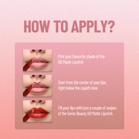 Swiss Beauty HD Matte Lipstick 3.5g | Siren In Scarlet 01| Suitable For All Skin Tones