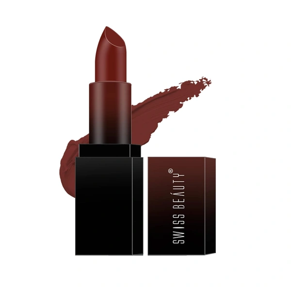 Swiss Beauty HD Matte Lipstick 3.5g | Chocolava 11| Suitable For All Skin Tones