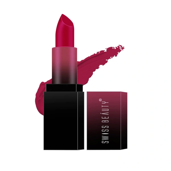 Swiss Beauty HD Matte Lipstick 3.5g | Fresh Red 17| Suitable For All Skin Tones