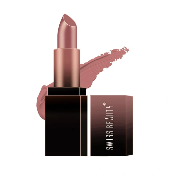 Swiss Beauty HD Matte Lipstick 3.5g | Nude Affair 26| Suitable For All Skin Tones