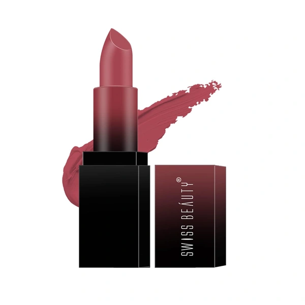 Swiss Beauty HD Matte Lipstick 3.5g | Peach day 08| Suitable For All Skin Tones