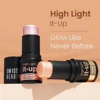 Swiss Beauty High Light It-Up Highlighter � 8g | With Vitamin E & Jojoba Complex | Long-Lasting | Instant Radiance | Creamy & Blendable | Highlighter for daily use | Flawless skin | Twist-Up Format | Shade- Golden