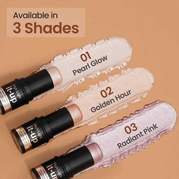 Swiss Beauty High Light It-Up Highlighter � 8g | With Vitamin E & Jojoba Complex | Long-Lasting | Instant Radiance | Creamy & Blendable | Highlighter for daily use | Flawless skin | Twist-Up Format | Shade- Golden