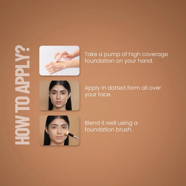 Swiss Beauty High Performance Foundation 55g | With Vitamin C & Niacinamide | Water-resistant | Medium to buildable coverage | Lightweight | Non Creasing | For All Skin type | Shade - Medium Beige