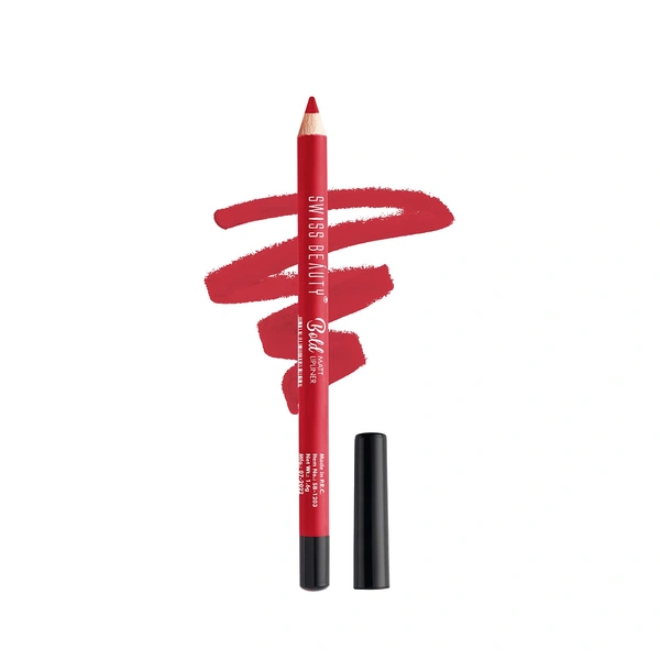 Swiss Beauty Hot Red Shade Bold Matt Lip Liner | Fuller lip effect | Long-lasting & Creamy Formula | Lightweight | Easy to blend & Matte Finish