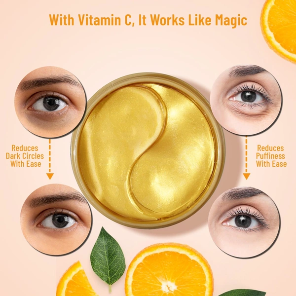 Swiss Beauty Hydra Eye Serum Patch 60pcs | Anti-Aging | Hydrating & Brightening Eye Care | Reduce Fine Lines And Wrinkles | Treats Dark Circles | Shade - Gold