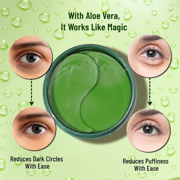 Swiss Beauty Hydra Eye Serum Patch 60pcs | Anti-Puffiness & Brightening Eye Care | Reduce Fine Lines And Wrinkles | Lighten Dark Circles | Shade - Aloe Vera