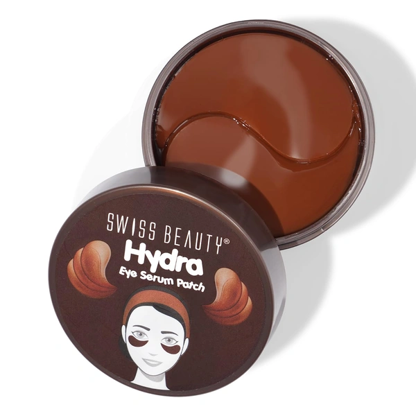 Swiss Beauty Hydra Eye Serum Patch 60pcs | De-Puffing | Hydrating & Brightening Eye Care | Reduce Fine Lines And Wrinkles | Anti-Dark Circles | Shade - Coffee