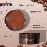 Swiss Beauty Hydra Eye Serum Patch 60pcs | De-Puffing | Hydrating & Brightening Eye Care | Reduce Fine Lines And Wrinkles | Anti-Dark Circles | Shade - Coffee