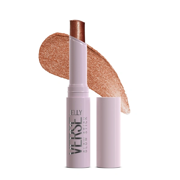 Swiss Beauty Jelly Verse Glow Stick Shade 05 Orbit Gleam | Multi-Use Glow Stick for Eyes, Lips & Cheeks | Rich Colour Payoff | Soft Rose-Gold Shine | Crease-Proof Jelly Texture
