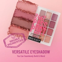 Swiss Beauty Early Check-In - Day 24/7 Passport Eyeshadow Palette with 12 Highly Pigmented Shades | Matte, Shimmer & Glitter Finishes | Long-Lasting & Travel-Friendly