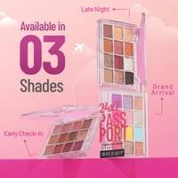 Swiss Beauty Early Check-In - Day 24/7 Passport Eyeshadow Palette with 12 Highly Pigmented Shades | Matte, Shimmer & Glitter Finishes | Long-Lasting & Travel-Friendly