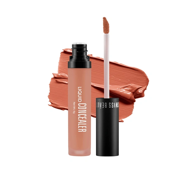 Swiss Beauty Liquid Concealer 6g Shade-Orange |Full Coverage|Hide Blemishes at One Strock With Matt Finsh|Ligh Weight Concealer