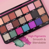 Swiss Beauty Major One Eyeshadow Palette | with 21 Highly blendable shades | Bold & Pigmented Palette | Blend of Mattes, Metallics and Shimmers | Versatile eyeshadow palette | Long-Lasting | 20g