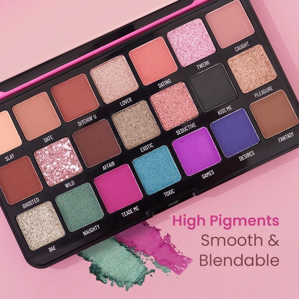 Swiss Beauty Major One Eyeshadow Palette | with 21 Highly blendable shades | Bold & Pigmented Palette | Blend of Mattes, Metallics and Shimmers | Versatile eyeshadow palette | Long-Lasting | 20g