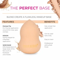 Swiss Beauty Makeup Blender  Shade - 01 | Makeup Buddy Beauty Blender | Blender for Flawless Application | High Definition Finish | Airbrushed finish sponge | Smooth, Streak-Free Finish | Wet and dry makeup tool | Shade - 01