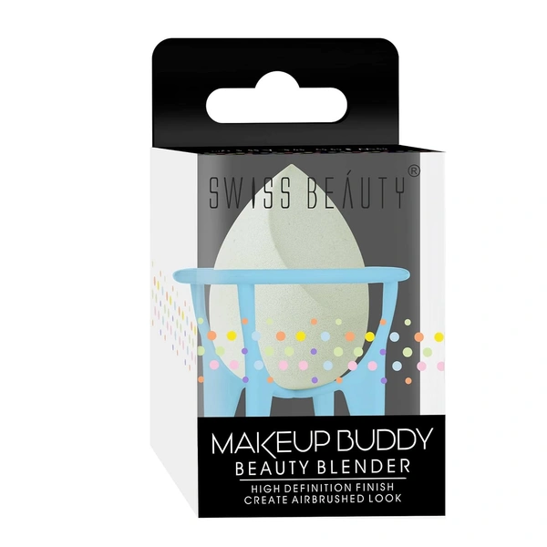 Swiss Beauty Makeup Blender  Shade - 03 | Makeup Buddy Beauty Blender | Blender for Flawless Application | High Definition Finish | Airbrushed finish sponge | Wet and dry makeup tool | Shade - 03