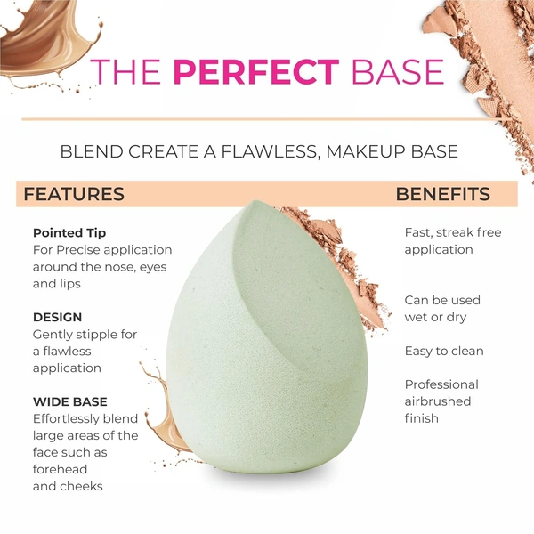 Swiss Beauty Makeup Blender  Shade - 03 | Makeup Buddy Beauty Blender | Blender for Flawless Application | High Definition Finish | Airbrushed finish sponge | Wet and dry makeup tool | Shade - 03