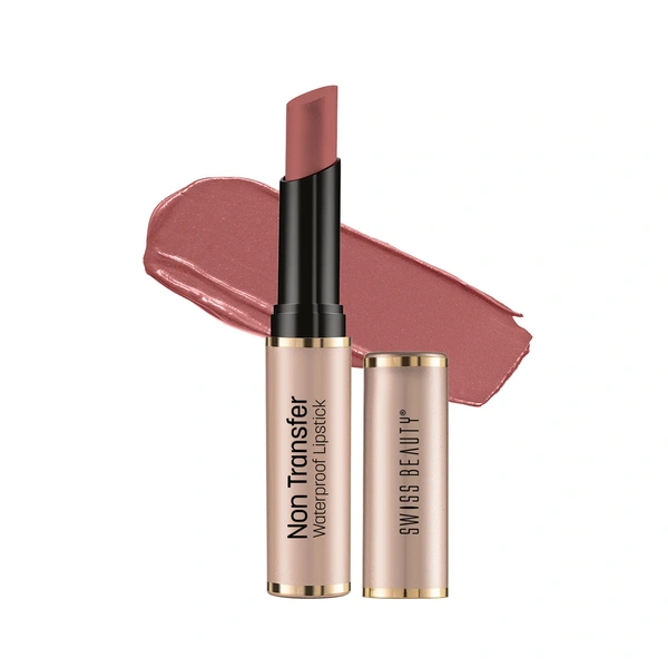 Swiss Beauty Non Transfer Waterproof Lipstick 3g | Bare 415 | Easy To Use