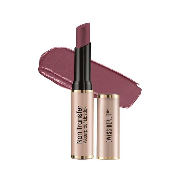 Swiss Beauty Non Transfer Waterproof Lipstick 3g | Mellow Drama 426 | Easy To Use