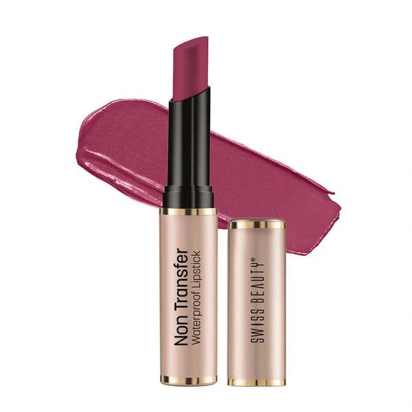 Swiss Beauty Non Transfer Waterproof Lipstick 3g | Pink Blossom 401 | Easy To Use
