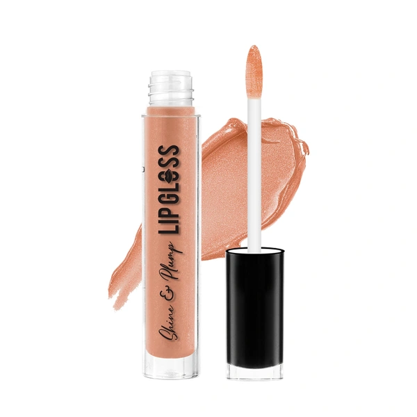 Swiss Beauty Nude Browh Shade Shine & Plump Lip Gloss, Glass-like Shine | Non-Sticky, Smooth & hydrating Formula | Nourishing Formula for Fuller, Glossy Lips