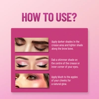 Swiss Beauty Dinner Date Face & Eye Dual Passport Palette with eya-catching shades | Stunning Eyeshadows & 1 Blusher | High-Pigment, Smooth Blending & Travel-Friendly | Matte & Shimmer Shades
