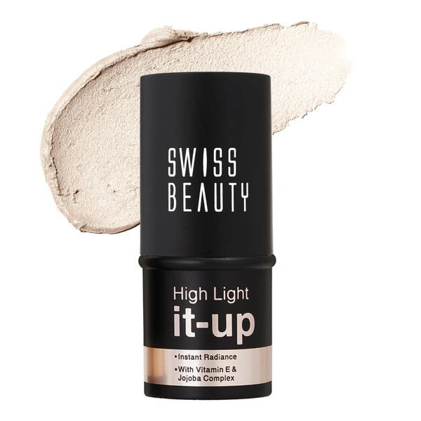 Swiss Beauty Pearl Glow High Light It-Up Highlighter | Lightweight, Blendable & Long-Lasting | Radiant Glow for Face & Body | Water-Resistant & Suitable for All Skin Tones
