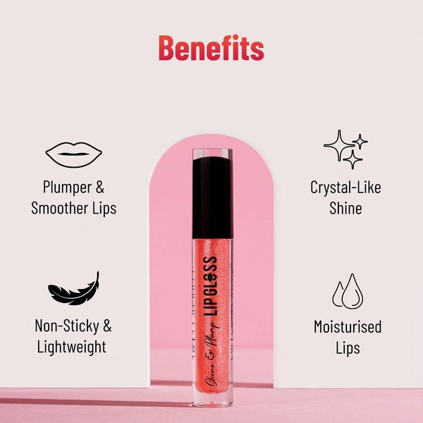 Swiss Beauty Wine if Up Shade Shine & Plump Lip Gloss, Glass-like Shine | Non-Sticky, Smooth & hydrating Formula | Nourishing Formula for Fuller, Glossy Lips