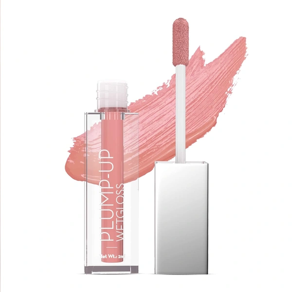 Swiss Beauty Plump-Up Wetgloss - Barely There | Ultra-Glossy Finish | Glass-Like Shine | Hydrating & Lightweight | Easy Glide Formula | Fuller, Plumper Lips