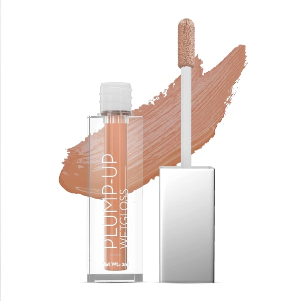 Swiss Beauty Plump-Up Wetgloss - Browny Point | Ultra-Glossy Finish | Glass-Like Shine | Hydrating & Lightweight | Easy Glide Formula | Fuller, Plumper Lips