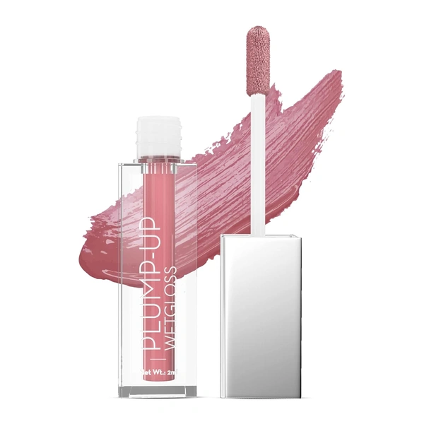 Swiss Beauty Plump-Up Wetgloss - Mauve Muse | Ultra-Glossy Finish | Glass-Like Shine | Hydrating & Lightweight | Easy Glide Formula | Fuller, Plumper Lips
