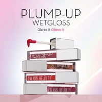 Swiss Beauty Plump-Up Wetgloss - Barely There | Ultra-Glossy Finish | Glass-Like Shine | Hydrating & Lightweight | Easy Glide Formula | Fuller, Plumper Lips
