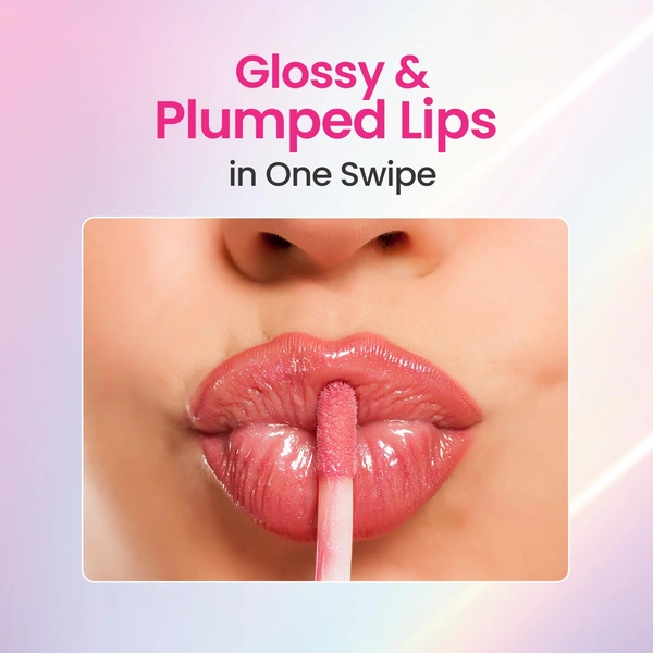Swiss Beauty Plump-Up Wetgloss - Barely There | Ultra-Glossy Finish | Glass-Like Shine | Hydrating & Lightweight | Easy Glide Formula | Fuller, Plumper Lips
