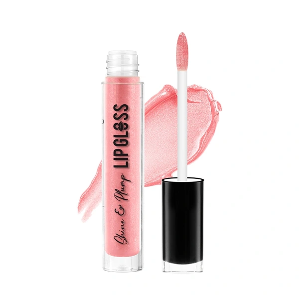 Swiss Beauty Pretty Pink Shade Shine & Plump Lip Gloss, Glass-like Shine | Non-Sticky, Smooth & hydrating Formula | Nourishing Formula for Fuller, Glossy Lips