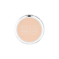 Swiss Beauty Compact  Powder Prime & Fine Pressed 8g
( 03 Nude Beige ) Oil-free look | With SPF 15 | Medium coverage | Matte finish | Water-resistant - 1
