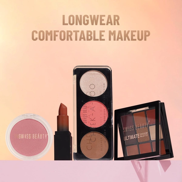 Swiss Beauty Professional Just Rose Matte Blusher 4gm | High-Colour Payoff | Lightweight | Long-Lasting & Blendable Formula for a Natural & Radiant Look