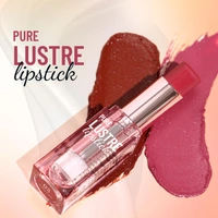 Swiss Beauty Pure Lustre Lipstick 3.8gm with 04 It's Bare Shade | High Shine Glossy Finish | Smooth Glide Creamy Texture | Olive Oil & Vitamin E | Hydrating Lightweight Lip Color