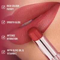 Swiss Beauty Pure Lustre Lipstick 3.8gm with 04 It's Bare Shade | High Shine Glossy Finish | Smooth Glide Creamy Texture | Olive Oil & Vitamin E | Hydrating Lightweight Lip Color